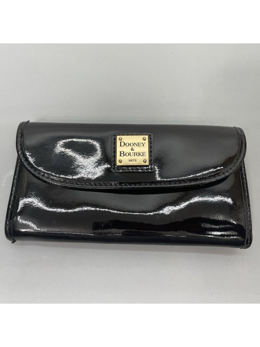 Dooney & Bourke Continental Clutch Wallet Patent Leather Black